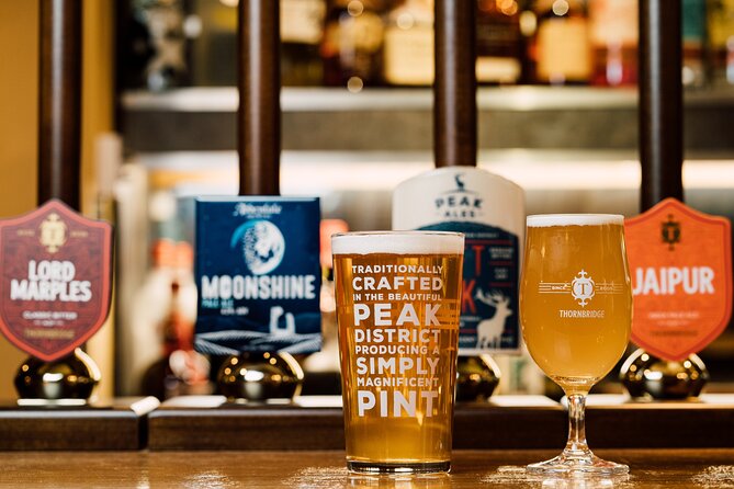 7 Hours Pub Tours in Peak District - Thornbridge Taproom in Bakewell, your first pint and your pizza landing