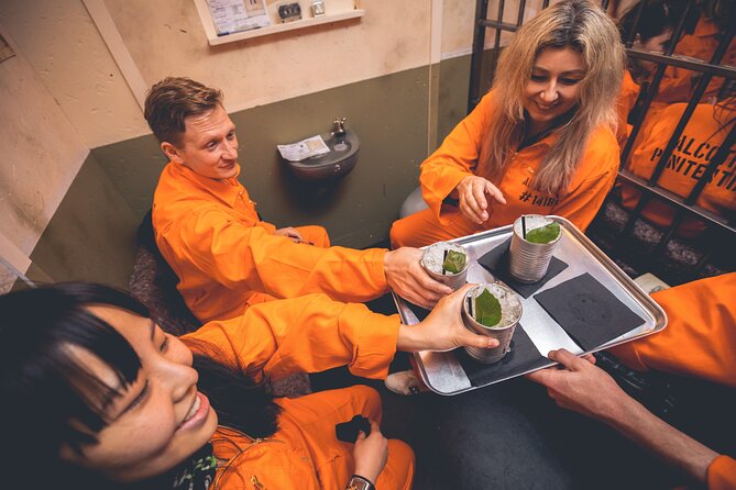 Alcotraz Prison Cocktail Experience in Manchester - A Prison-World Party in Orange Jumpsuits