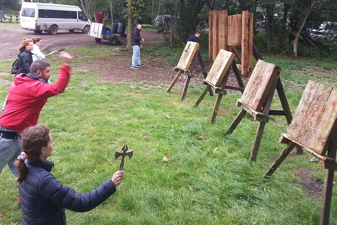 Axe Throwing Session - One Hour - The axe lineup: from Tomahawks to heavy Spartan style