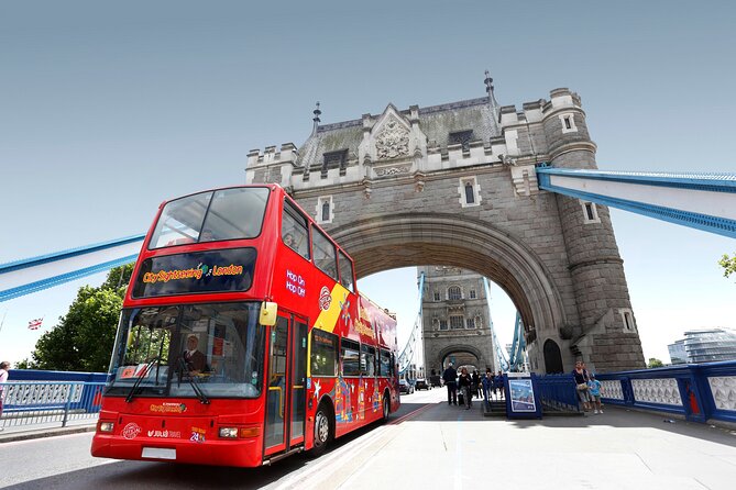 City Sightseeing London Hop-On Hop-Off Bus Tour & Bookable Extras - Audio guide, app tracking, and stop signage in real life