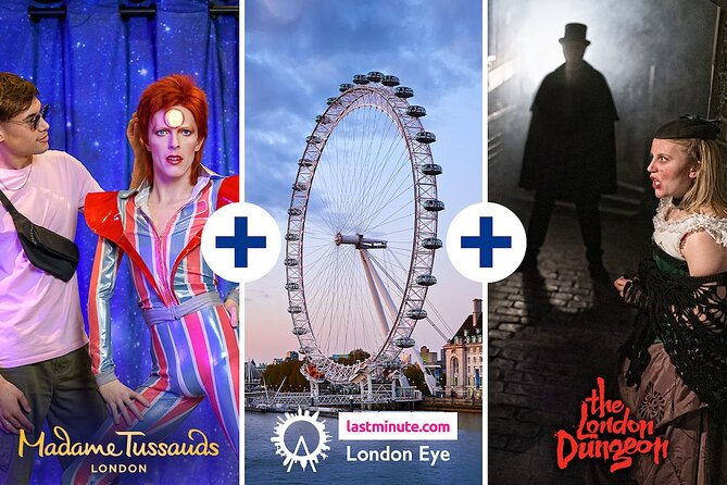 Combo Ticket: Madame Tussauds, London Eye & London Dungeon - Madame Tussauds London: Wax Stars, a Taxi Trip, and Marvel 4D