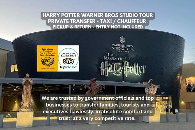 Harry Potter Warner Bros Studio Private Transfer Pickup & Return - Key Things to Know Before You Go