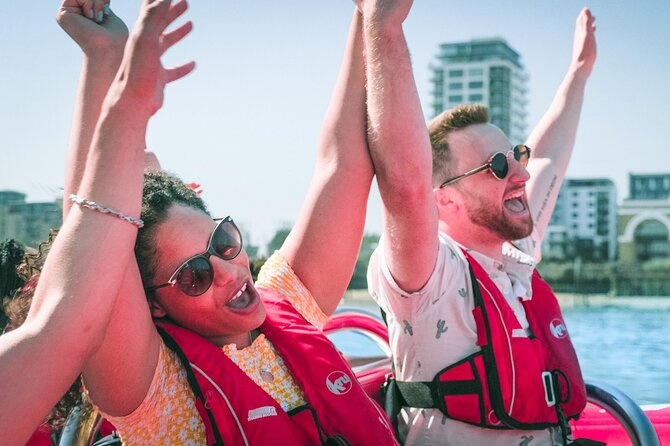 High-Speed Thames River Speedboat in London - Getting Ready to Ride: Lifejackets and a Short Safety Briefing