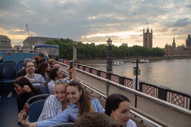 London by Night Sightseeing Open Top Bus Tour with Live Guide - Entering the bus experience: departure points and seat strategy