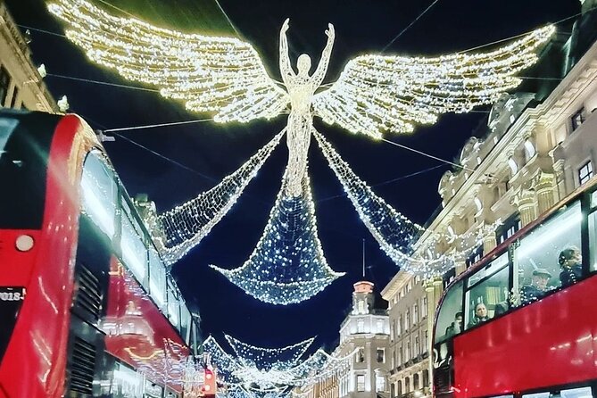 London Christmas Lights Private Guided Taxi Tour - Covent Garden Christmas market lights you can actually wander