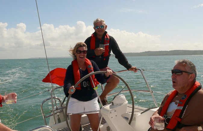 Luxury Sailing Experience Day with Champagne and Lunch or Dinner - Champagne on arrival, then a two-course hot meal onboard