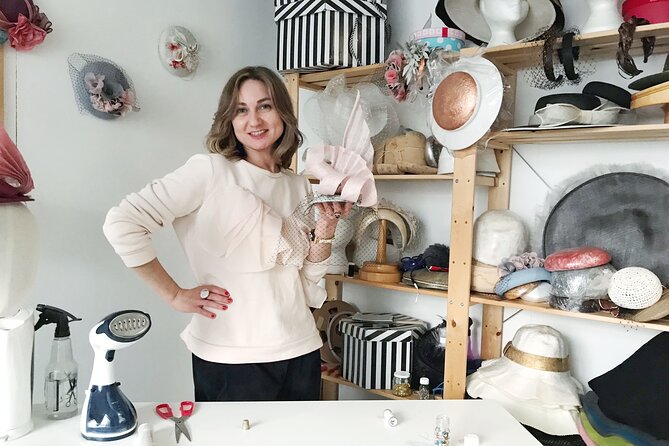 Make a Fascinator Hat with a Designer in London - The studio setup and why the class feels easier than DIY