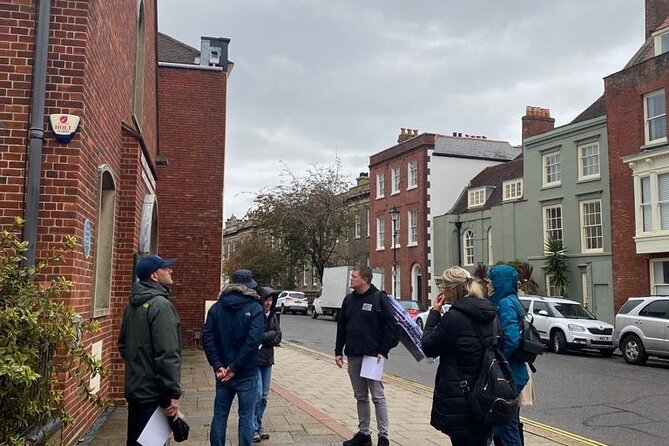 Old Portsmouth Historical Walking Tour - an infernal den of Diabolical Demons - Stop 1 at Landport Gate: the only original entrance and a built-in story opener