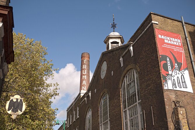 Private Guided Tour of London's East End - Street art in an old brewery complex, where creativity gets organized
