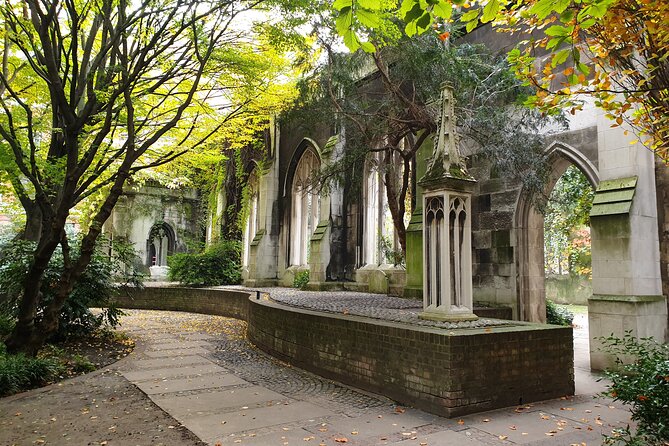 Roman Ruins to Blitz Bombings: A Walking Tour of London's Fiery History - St Dunstan in the East: WWII scars in a garden setting