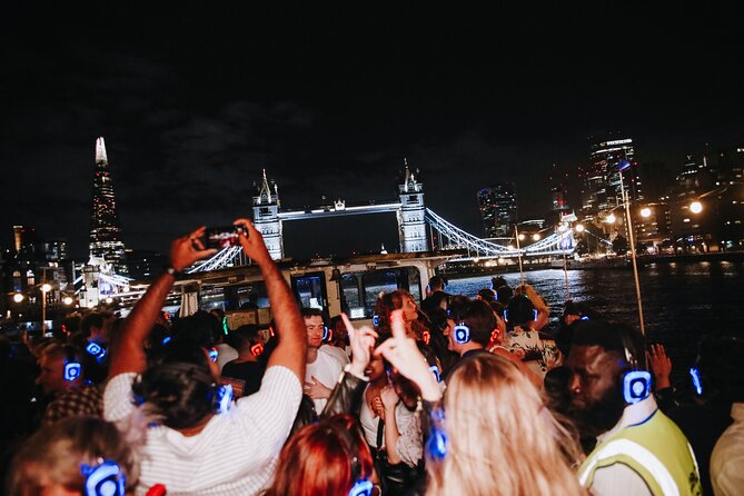 Silent Disco London Thames Boat Party - Greenwich and the O2, then Canary Wharf lights