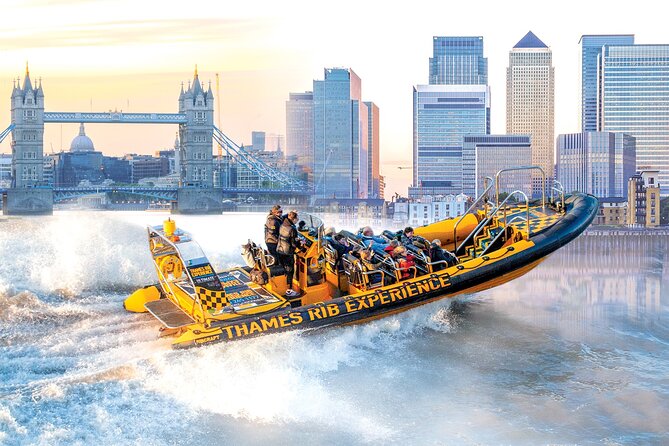 Speedboat 'Tower RIB Blast' from Tower Millennium Pier - 20 minutes - Tower of London and HMS Belfast: seeing the iconic water-side London