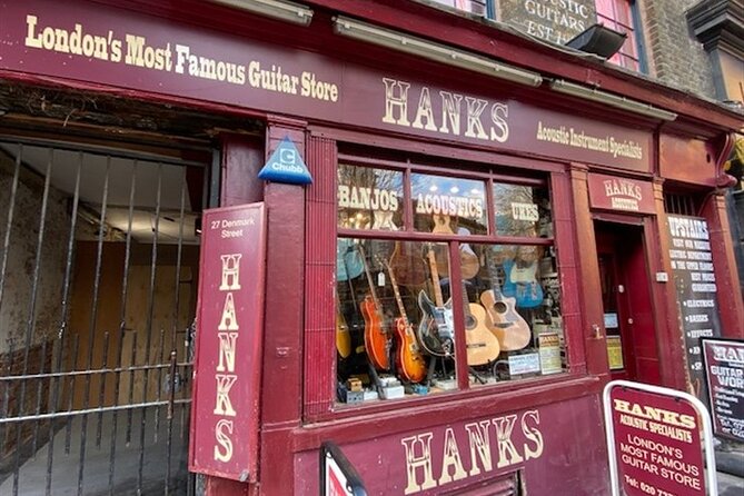 The Great Rock and Roll Walking Tour of London - Denmark Street and the Gibson Les Paul stop: where guitars feel close