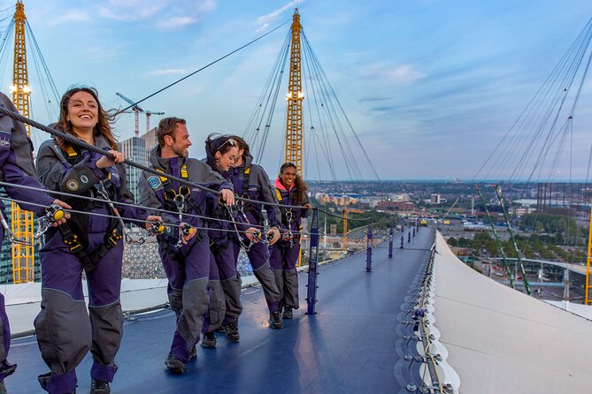 Up at The O2:Twilight Climb with Guided Tour with Panoramic Views - The 90-minute route: briefing, climb, and your 52-metre summit views